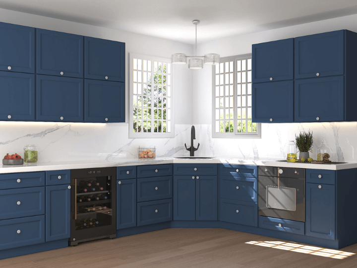 Imperial Midnight Blue Shaker Kitchen Cabinets