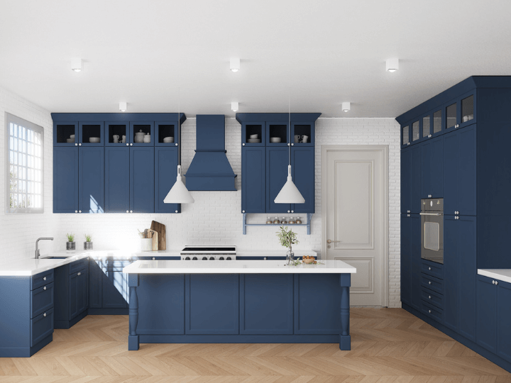 Imperial Midnight Blue Shaker Kitchen Cabinets