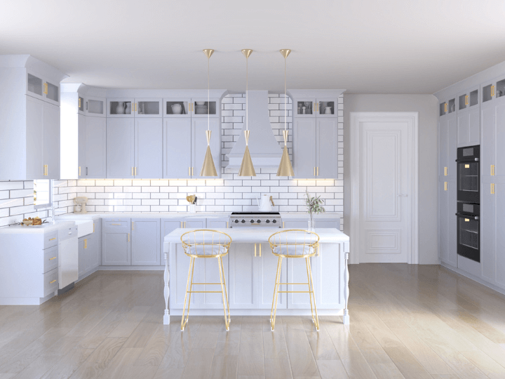 Opulent White Shaker Kitchen Cabinets