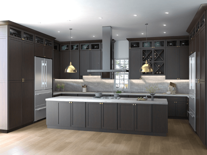 Refined Modern Slate Shaker Kitchen Cabinets