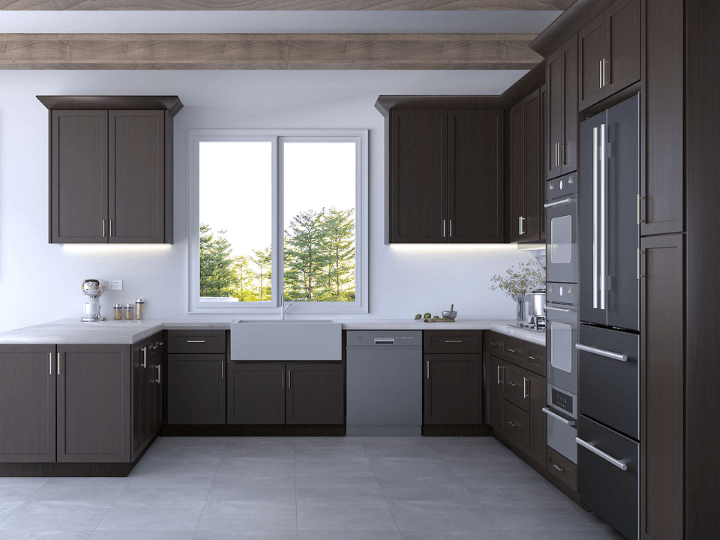 Refined Modern Slate Shaker Kitchen Cabinets