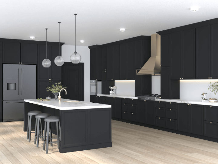 Sovereign Onyx Black Shaker Kitchen Cabinets